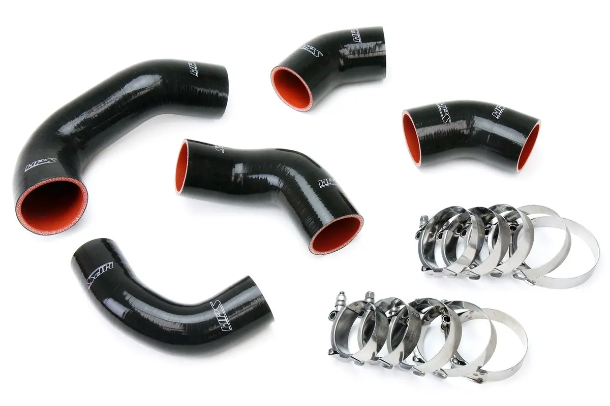 Hps Black 4-Ply Silicone Intercooler Hose Kit For 03-07 Mitsubishi Lancer Evolution 8 / Evolution 9 / Mr Us-Spec 1