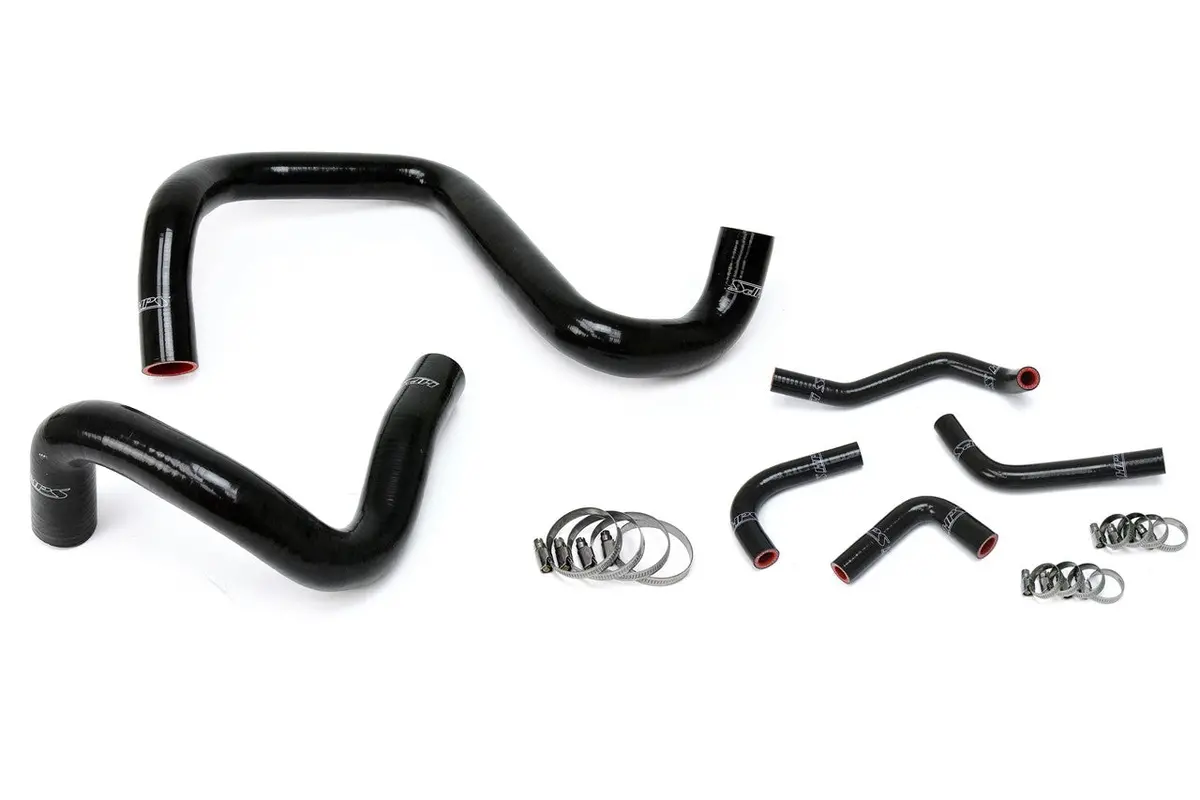 Hps Black 3-Ply Silicone Radiator/Heater Coolant Hose Kit For 12-17 Jeep Wrangler Jk & Unlimited 3.6L V6 Lhd 1