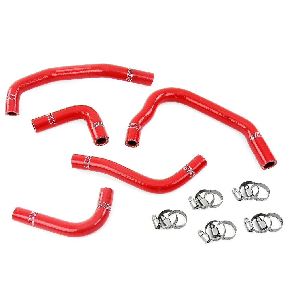Hps Red 3-Ply Silicone Heater Coolant Hose Kit For Jeep 12-17 Wrangler Jk 3.6L V6 1
