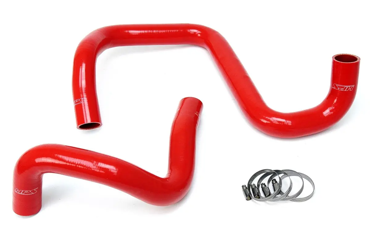 Hps Red 3-Ply Silicone Radiator Coolant Hose Kit For 12-17 Jeep Wrangler Jk & Unlimited 3.6L 1