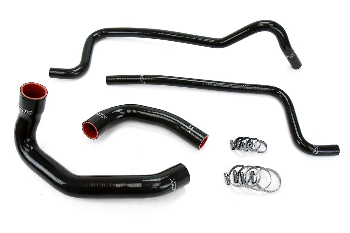 Hps Black 3-Ply Silicone Radiator/Heater Coolant Hose Kit For 02-06 Jeep Wrangler Tj 4.0L Lhd 1