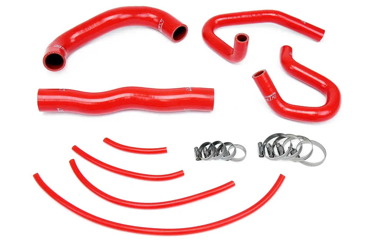 Hps Red 3-Ply Silicone Radiator/Heater Coolant Hose Kit For 13-14 Hyundai Genesis Coupe 2.0T Turbo 1