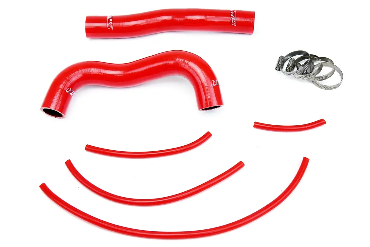 Hps Red 3-Ply Silicone Radiator Coolant Hose Kit For 13-14 Hyundai Genesis Coupe 2.0T Turbo 4Cyl 1