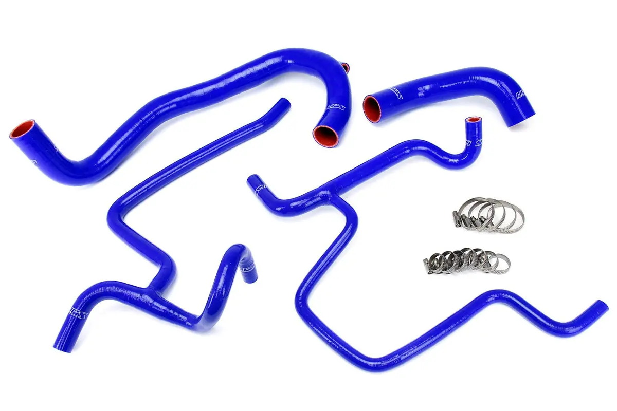 Hps Blue 3-Ply Silicone Radiator Coolant Hose Kit For 11-13 Chrysler 300C / Dodge Challenger Charger Srt8 6.4L V8 1