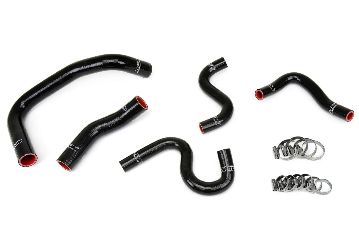 Hps Black 3-Ply Silicone Radiator/Heater Coolant Hose Kit For 85-87 Toyota Corolla Ae86 4A-Geu Lhd 1