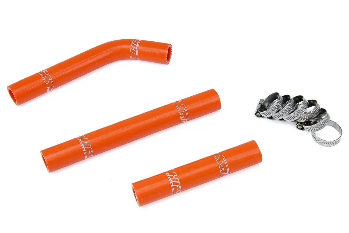 Hps Orange 3-Ply Silicone Radiator Coolant Hose Kit For Ktm 07-10 125Sx 144Sx 150Sx 1