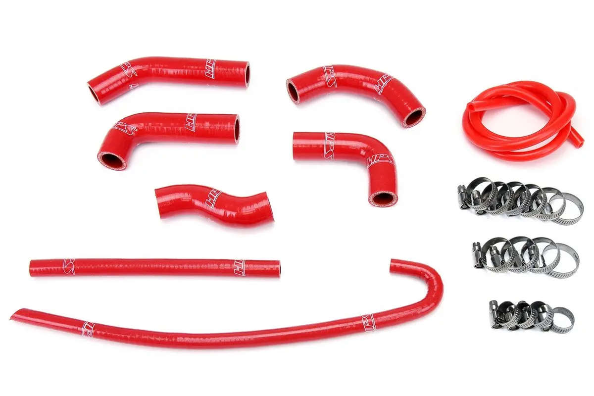 Hps Red 3-Ply Silicone Radiator Coolant Hose Kit For 00-10 Honda Xr650r 1