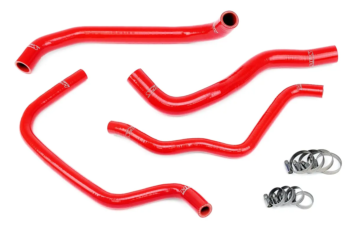 Hps Red 3-Ply Silicone Radiator/Heater Coolant Hose Kit For 09-14 Acura Tsx/08-12 Honda Accord 2.4L Lhd 1