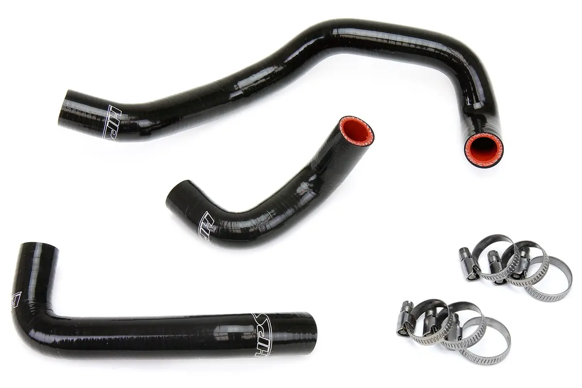 Hps Black 3-Ply Silicone Heater Coolant Hose Kit For 95-98 Nissan 240Sx S14 Ka24de 1