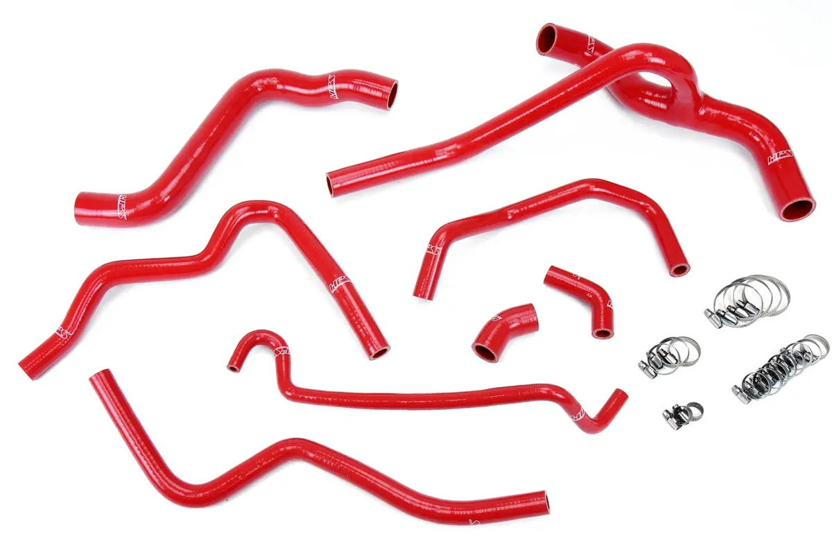 Hps Red 3-Ply Silicone Radiator/Heater Coolant Hose Kit For 05-10 Ford Mustang 4.0L V6 1