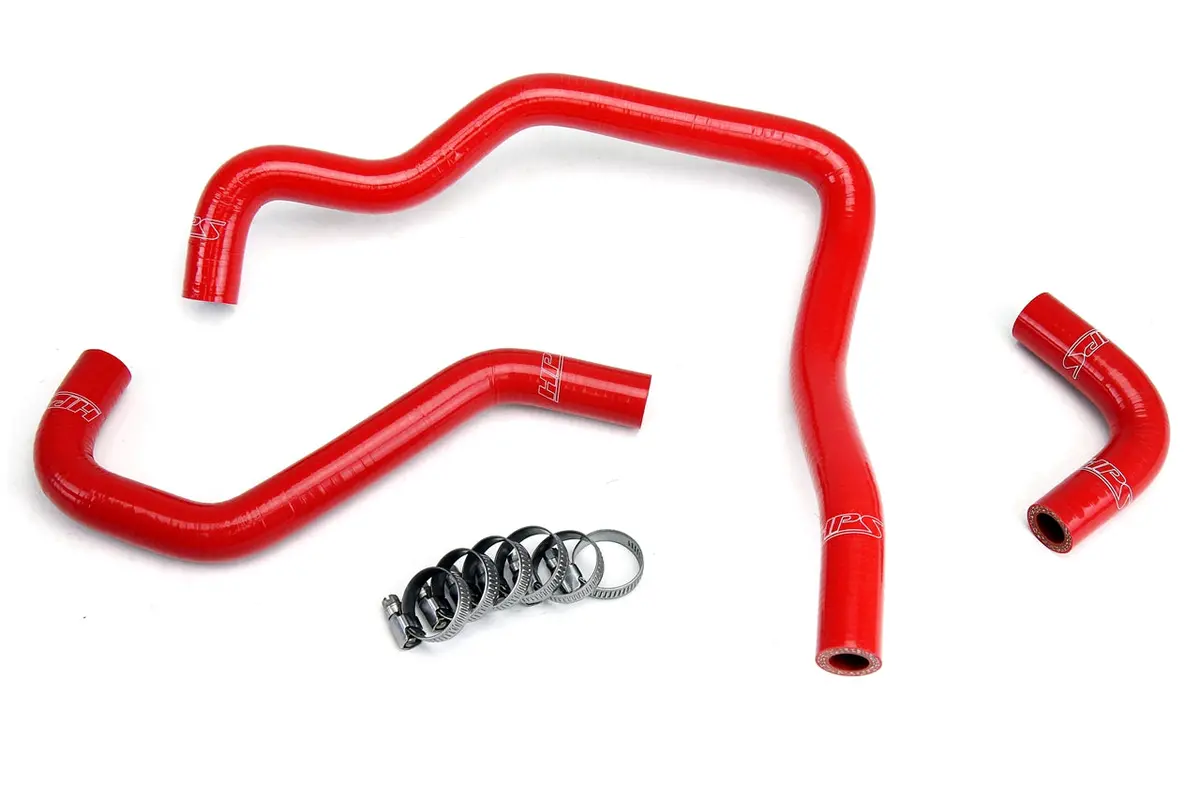 Hps Red 3-Ply Silicone Heater Coolant Hose Kit For 89-95 Toyota 4Runner / Pickup 22Re Efi 1