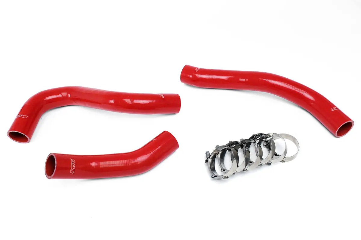 Hps Red 3-Ply Silicone Radiator Coolant Hose Kit For 08-10 Ford F-Series Super Duty Pickup 6.4L Diesel 1