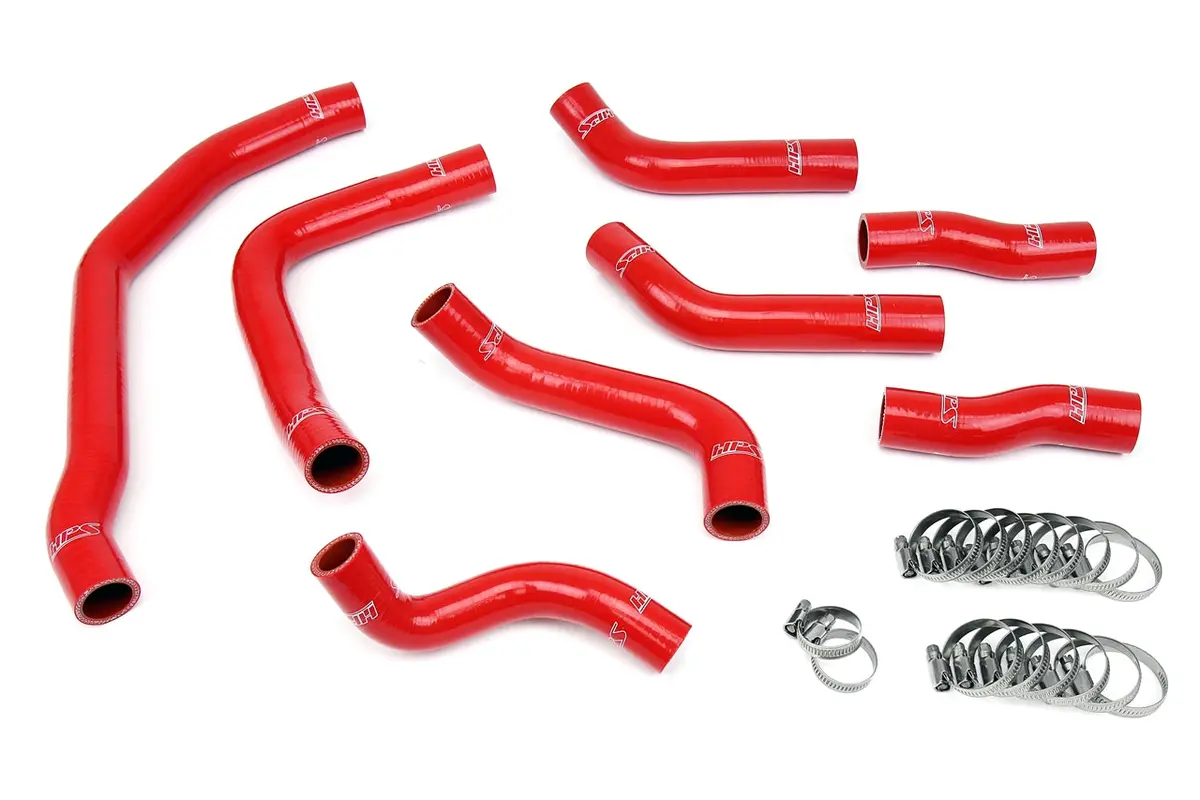 Hps Red 3-Ply Silicone Radiator For Toyota 90-99 Mr2 For Front Radiator/Rear Engine Hose 1