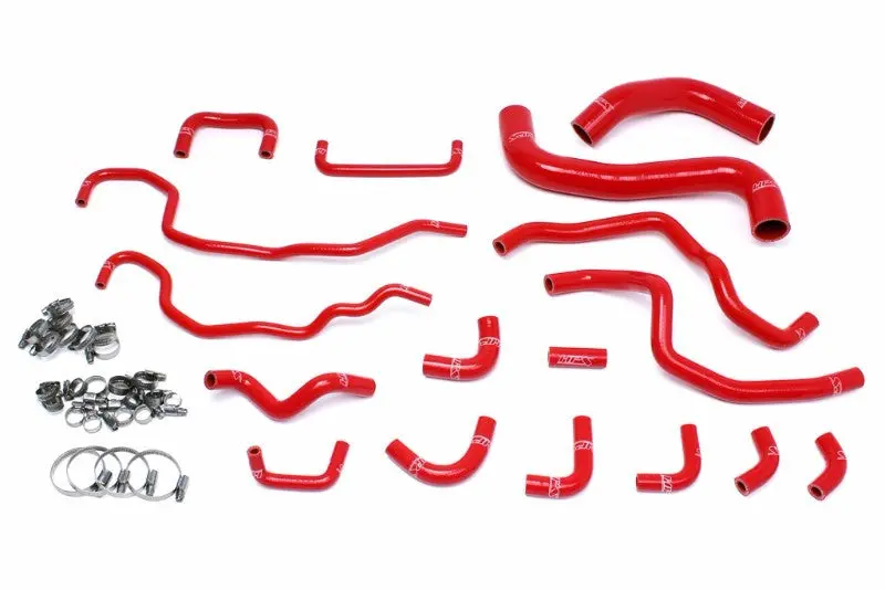 Hps Red 3-Ply Silicone Radiator/Heater Coolant Hose Kit For 15-21 Subaru Wrx Sti 2.5L Turbo Va 1