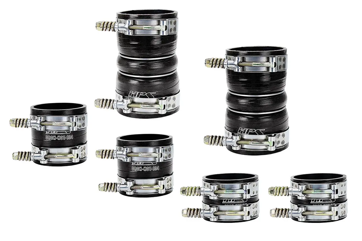 Hps Black 4-Ply Silicone Intercooler Hose Kit For 00-03 Ford Excursion / 99-03 F-250 / F-350 / F-450 Super Duty 7.3L 1