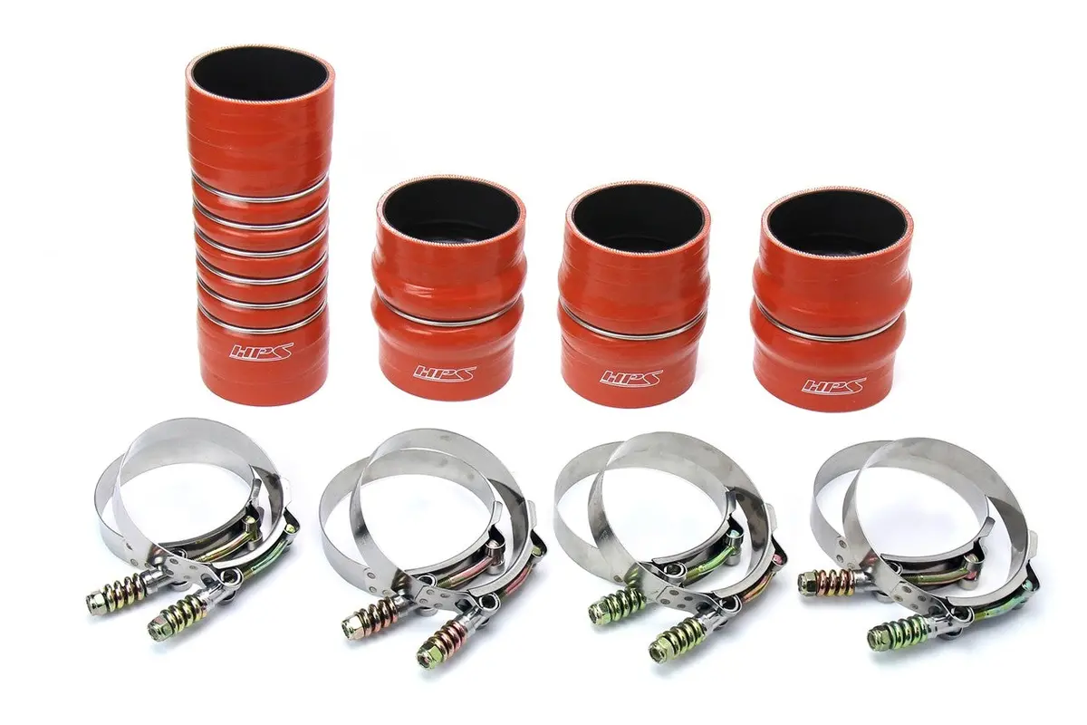 Hps Orange 4-Ply Silicone Intercooler Hose Kit For 03-07 Dodge Ram 2500 / 3500 5.9L Cummins / 05-07 Ram 4000 1