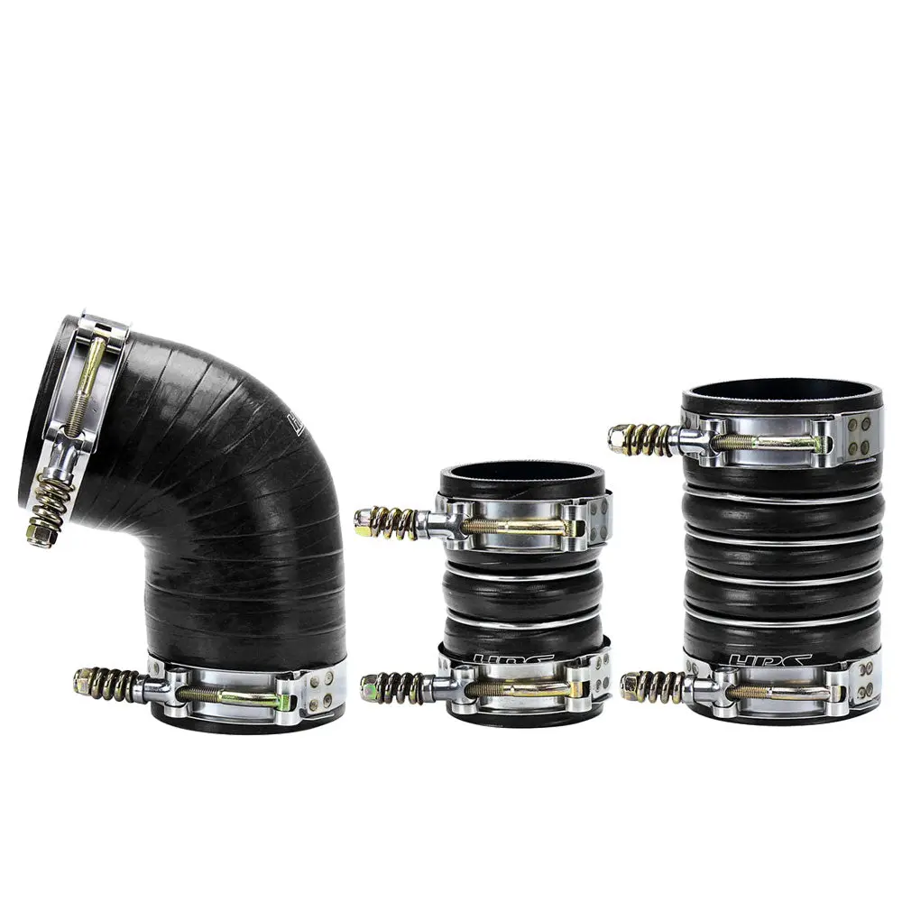 Hps Black 4-Ply Silicone Intercooler Hose Kit For 06-10 Chevy Silverado / Gmc Sierra 2500Hd 6.6L Duramax Diesel 1