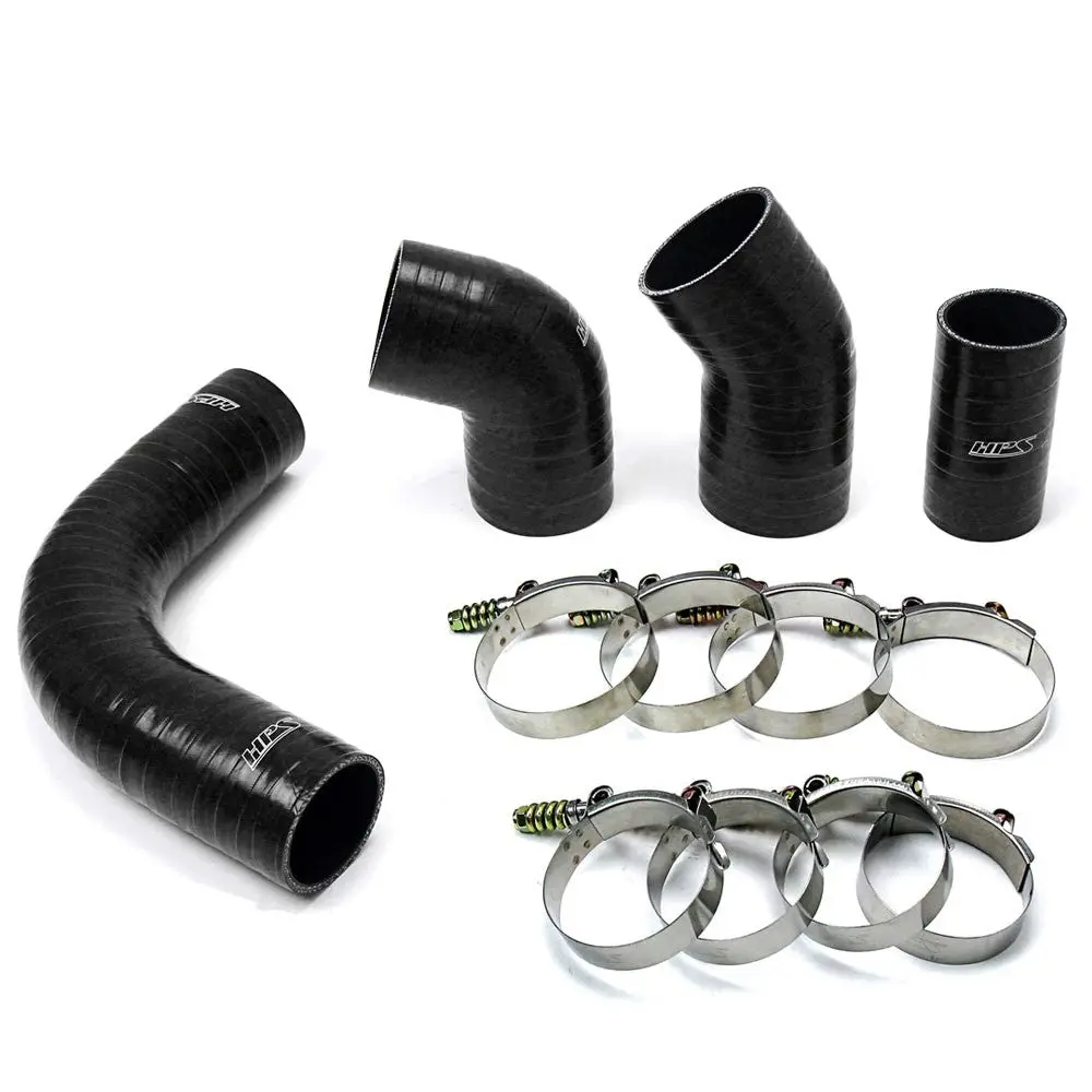 Hps Black 4-Ply Silicone Intercooler Hose Kit For 02-04 Chevy Silverado / Gmc Sierra 2500Hd 6.6L Duramax Lb7 1