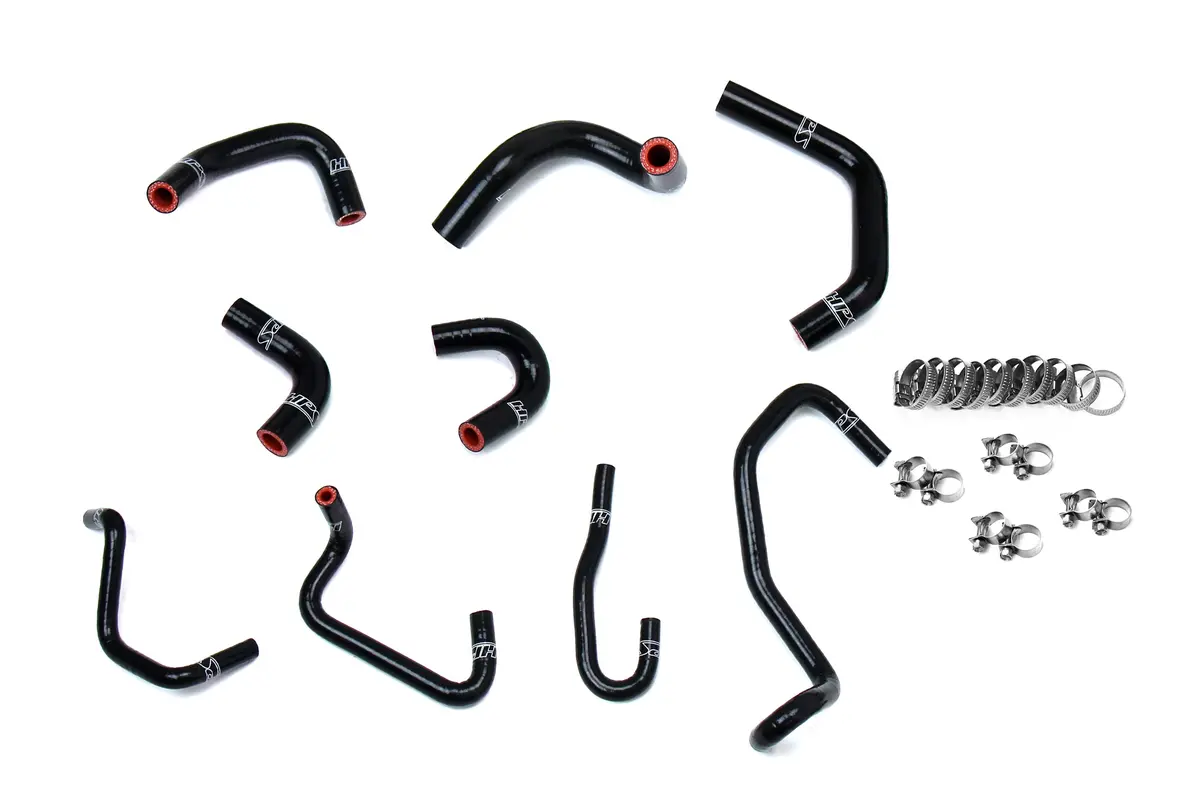 Hps Black 3-Ply Silicone Ancillary Coolant Hose Kit For 16-23 Toyota Tacoma 3.5L V6 1