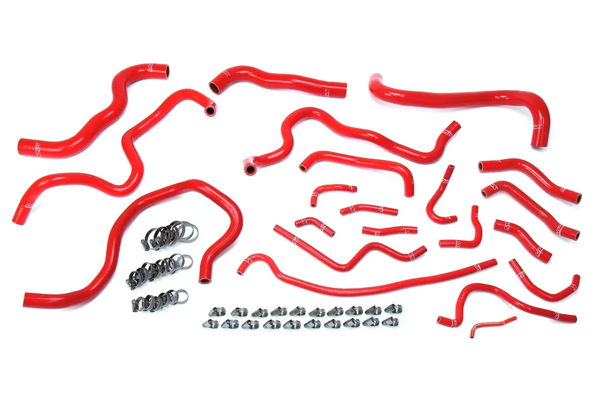 Hps Red 3-Ply Silicone Radiator & Heater Hose Kit For 16-20 Honda Civic 1.5L Turbo 1