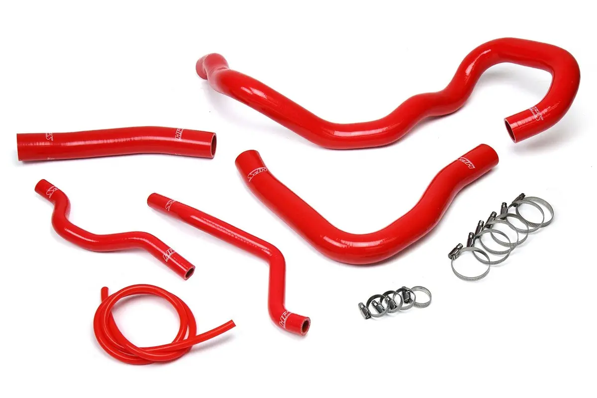 Hps Red 3-Ply Silicone Radiator/Heater Coolant Hose Kit For 08-17 Lancer 2.0L 2.4L De Es Gts 1
