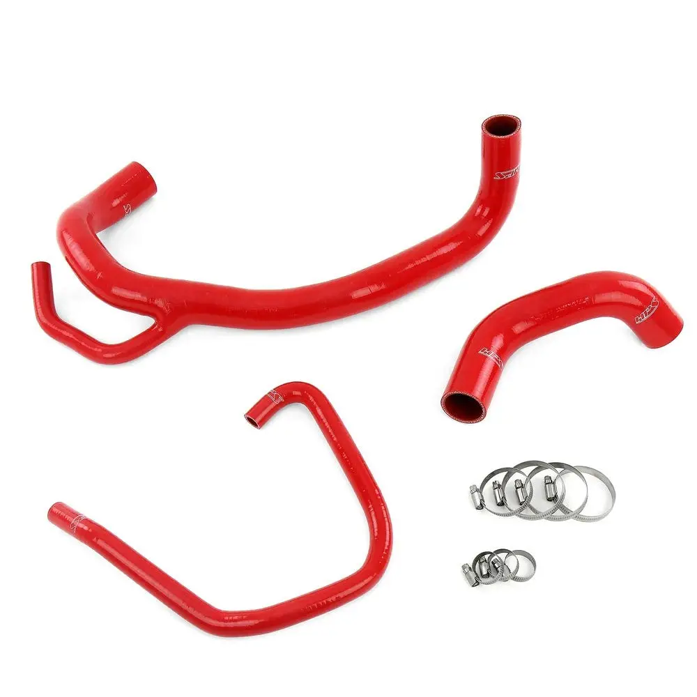 Hps Red 3-Ply Silicone Radiator Coolant Hose Kit For 11-14 Chrysler 300 / Challenger / Charger Srt8 6.4L 1