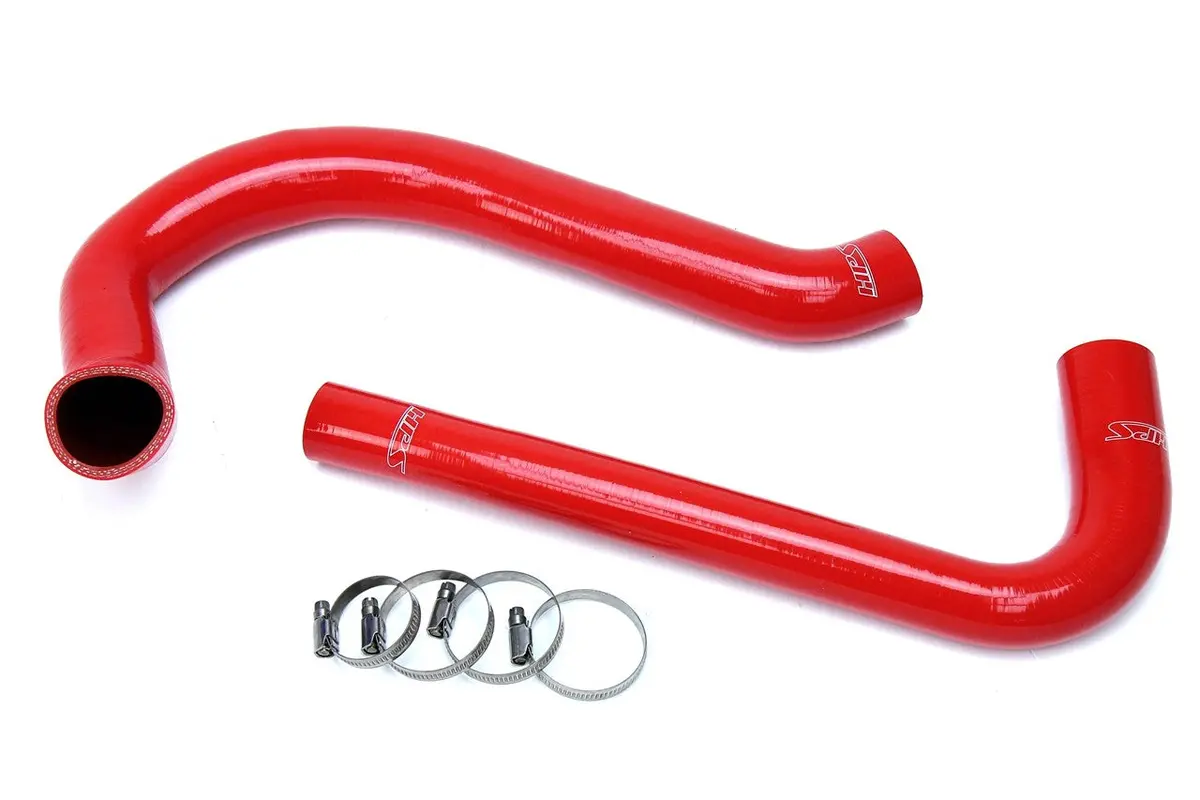 Hps Red 3-Ply Silicone Radiator Coolant Hose Kit For 87-95 Jeep Wrangler Yj 2.5L 1