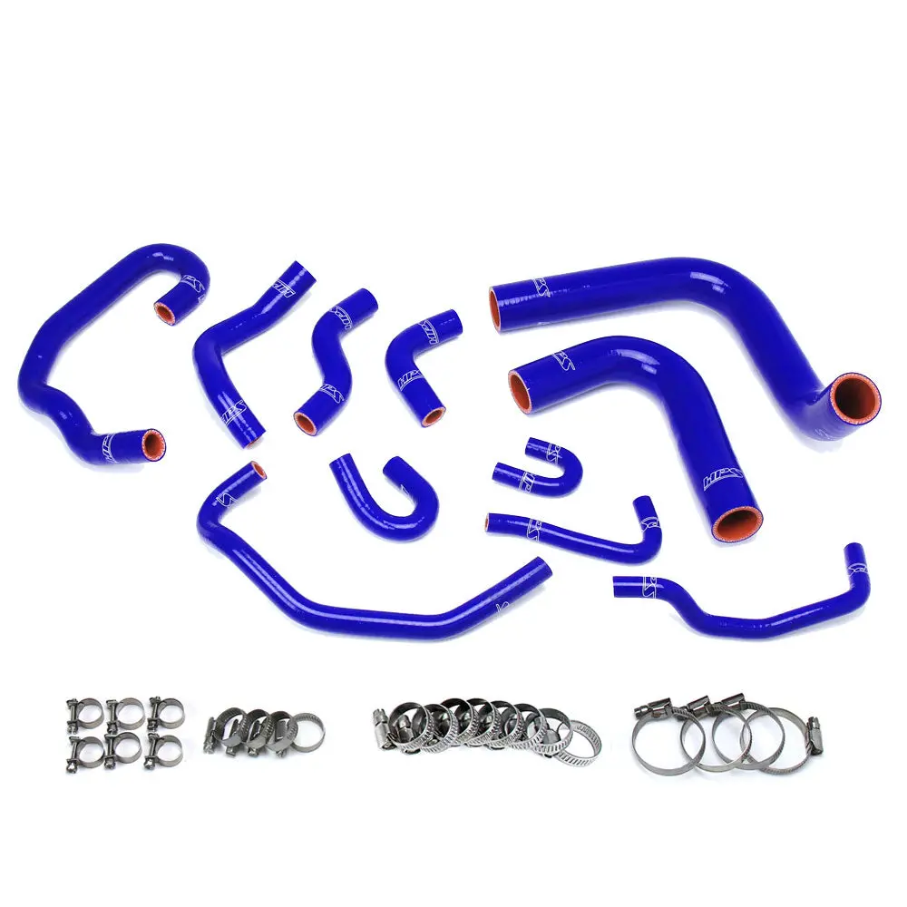 Hps Blue 3-Ply Silicone Radiator/Heater Coolant Hose Kit For 93-95 Toyota 4Runner/Pickup 3.0L V6 Lhd 1