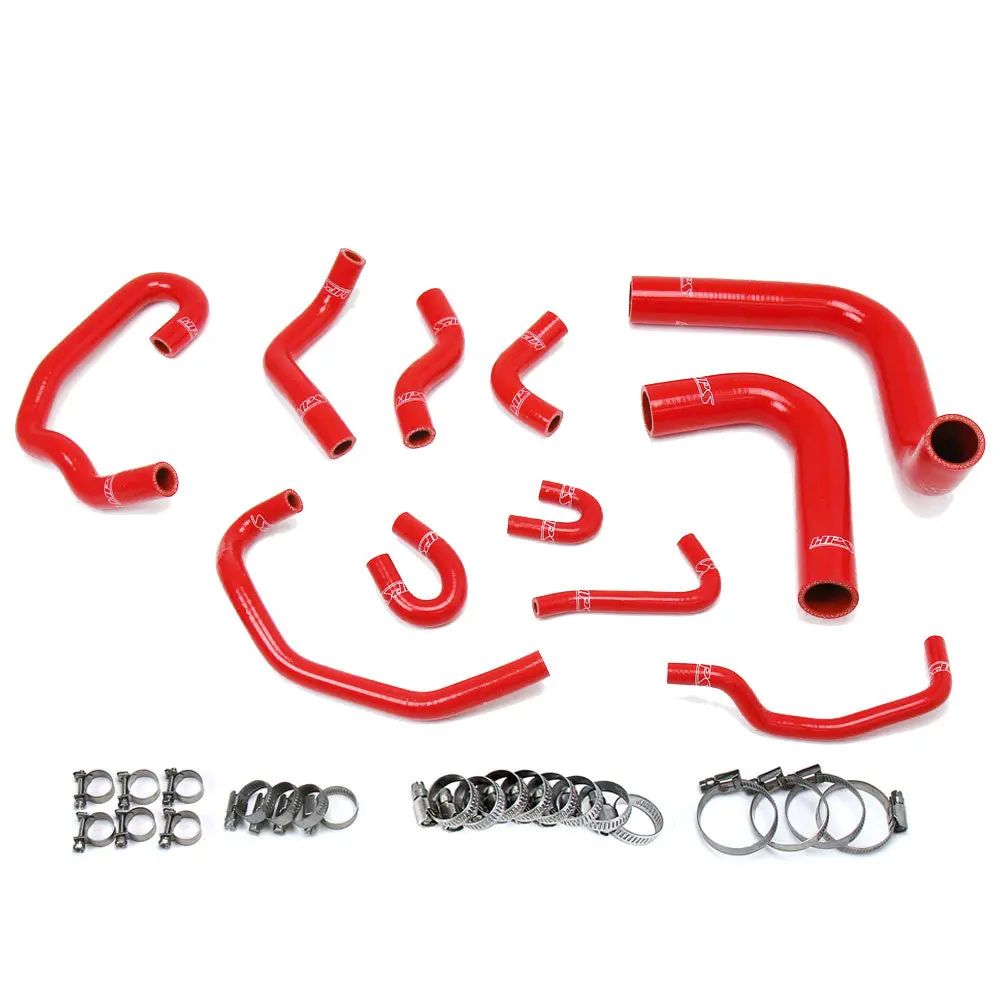 Hps Red 3-Ply Silicone Radiator/Heater Coolant Hose Kit For 93-95 Toyota 4Runner/Pickup 3.0L V6 Lhd 1