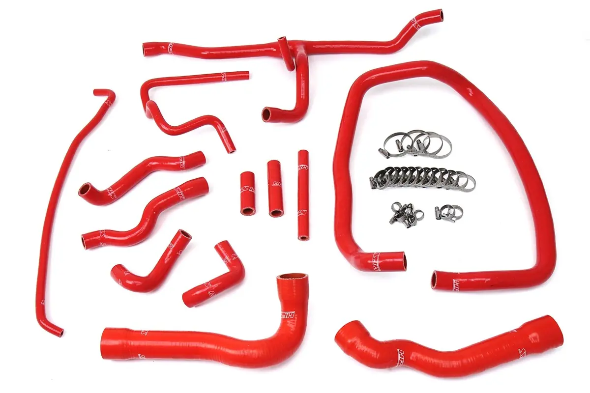 Hps Red 3-Ply Silicone Radiator/Heater Coolant Hose Kit For 96-99 Bmw M3 E36 Lhd 1