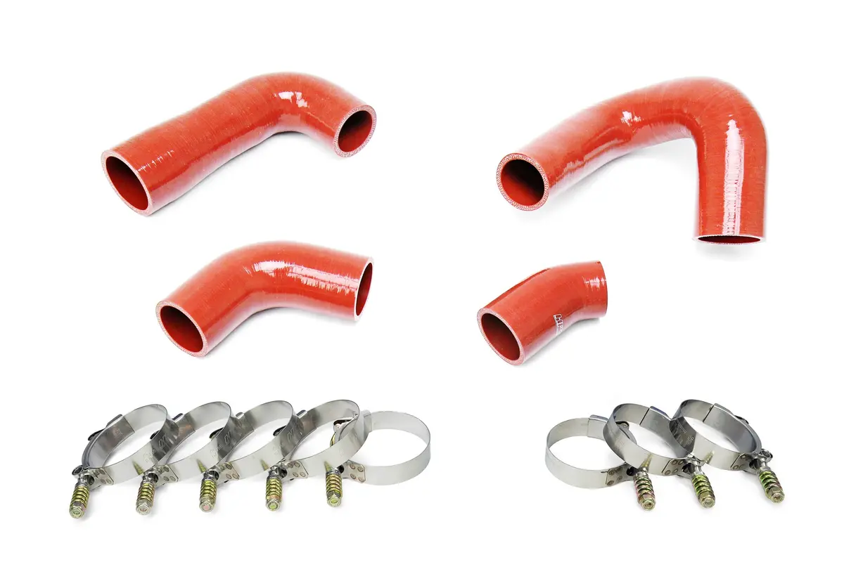 Hps Orange Silicone Transmission Oil Cooler Hose Kit  For 07-10 Mack Leu612 Replace Oe# 20934539, 21548313, 21794132, 21794129 1