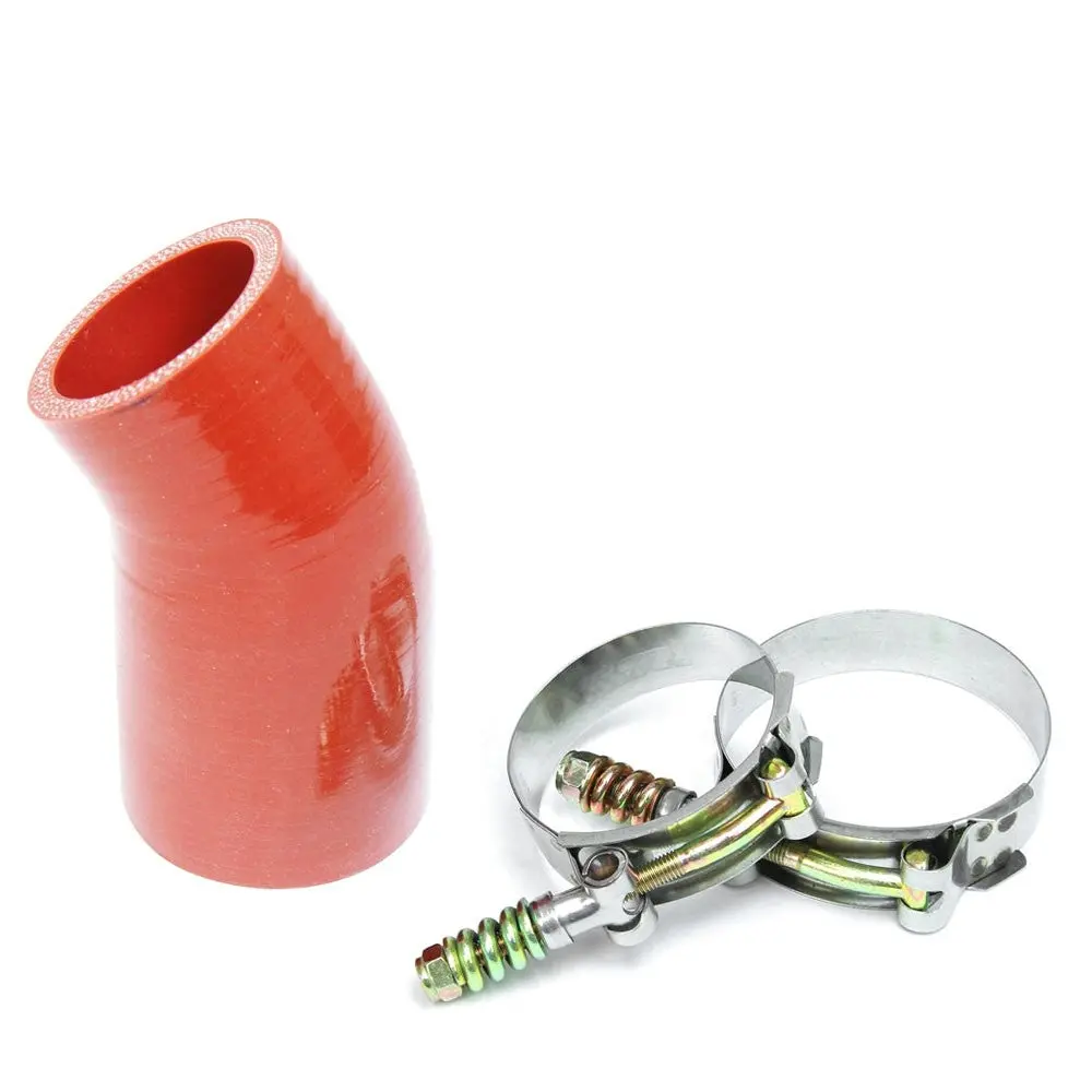 Hps Orange Silicone Transmission Oil Cooler Hose Kit  For 10-15 Mack Mru613 / Volvo Mack Mp7 Engine Replace Oe# 22883170 1
