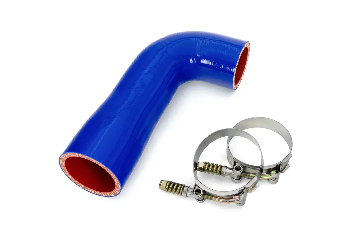 Hps Blue Silicone Transmission Oil Cooler Hose Kit  For 08-16 Mack Leu / 08-16 Mack Mru613 / 10-15 Mack Mru613 / Volvo Mack Mp7 Engine Replace Oe# 22882161 1