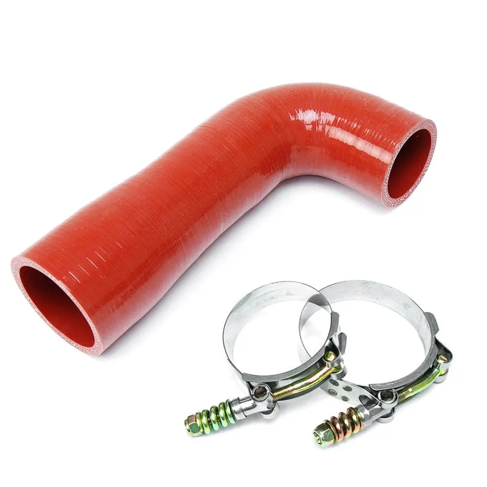 Hps Orange Silicone Transmission Oil Cooler Hose Kit  For 08-16 Mack Leu / 08-16 Mack Mru613 / 10-15 Mack Mru613 / Volvo Mack Mp7 Engine Replace Oe# 22882161 1