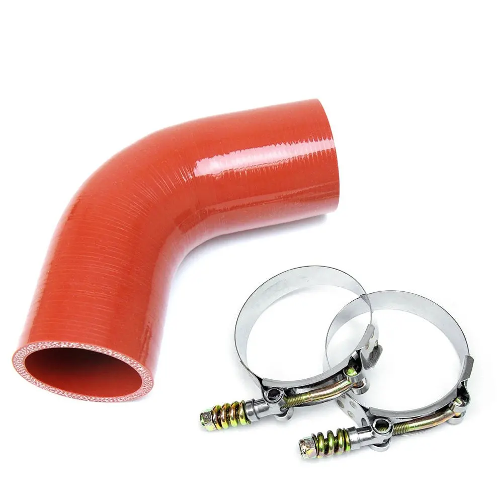 Hps Orange Silicone Transmission Oil Cooler Hose Kit  For 08-16 Mack Leu / 08-16 Mack Mru / 10-15 Mack Mru613 / Volvo Mack Mp7 Engine Replace Oe# 22891994 1