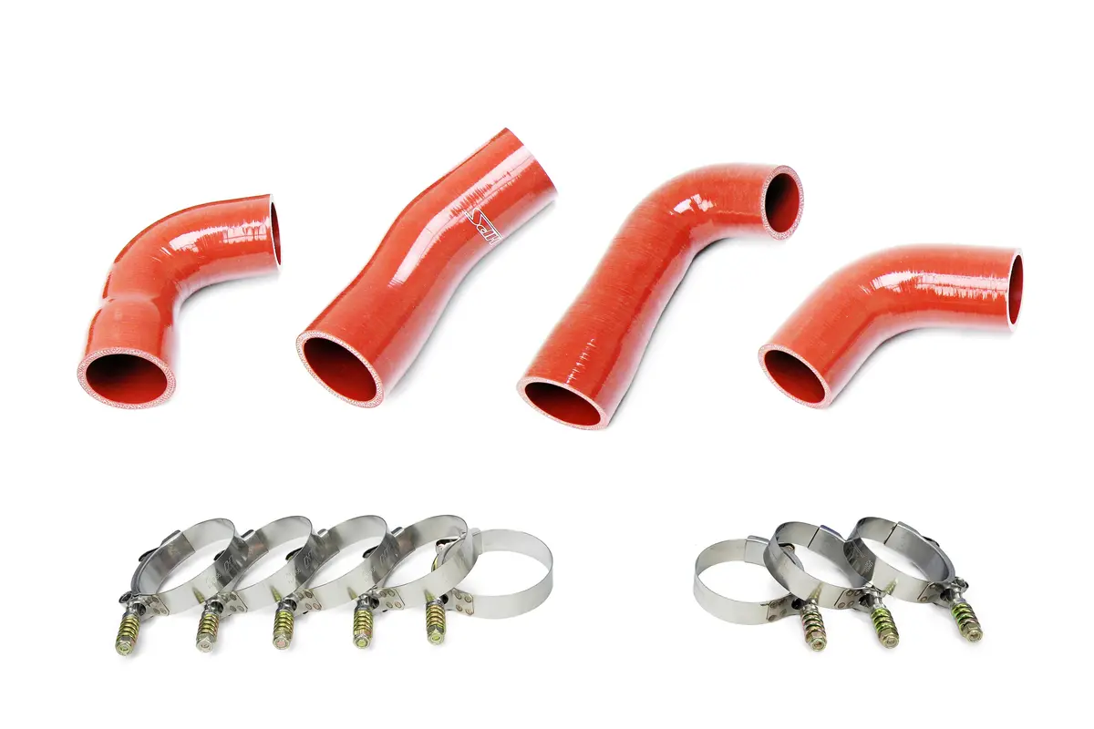 Hps Orange Silicone Transmission Oil Cooler Hose Kit For 07-16 Mack Mp7 Engine Replace Oe# 20934539, 21548313, 24926501, 21209748 1