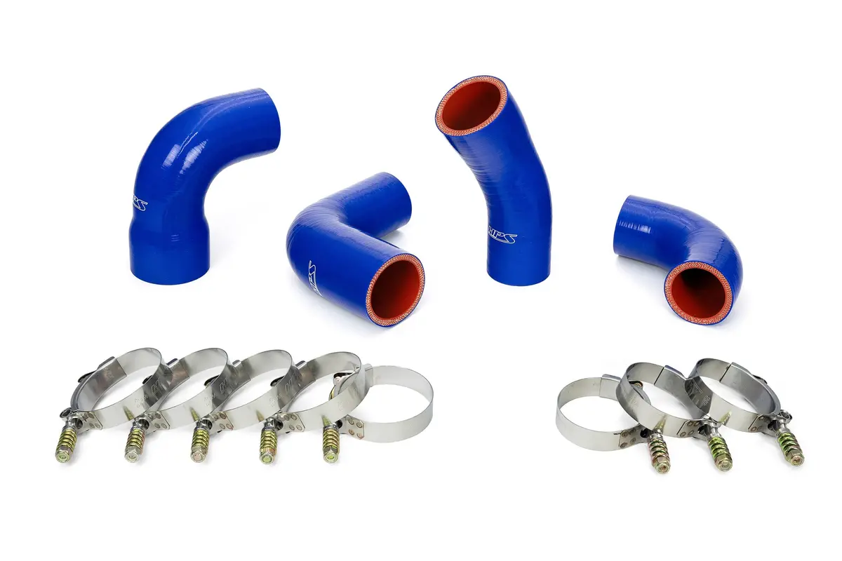 Hps Blue Silicone Transmission Oil Cooler Hose Kit  For 07-16 Mack Mp7 Engine Replace Oe# 85134464, 21794125, 21251570, 21794132, 21794129 1