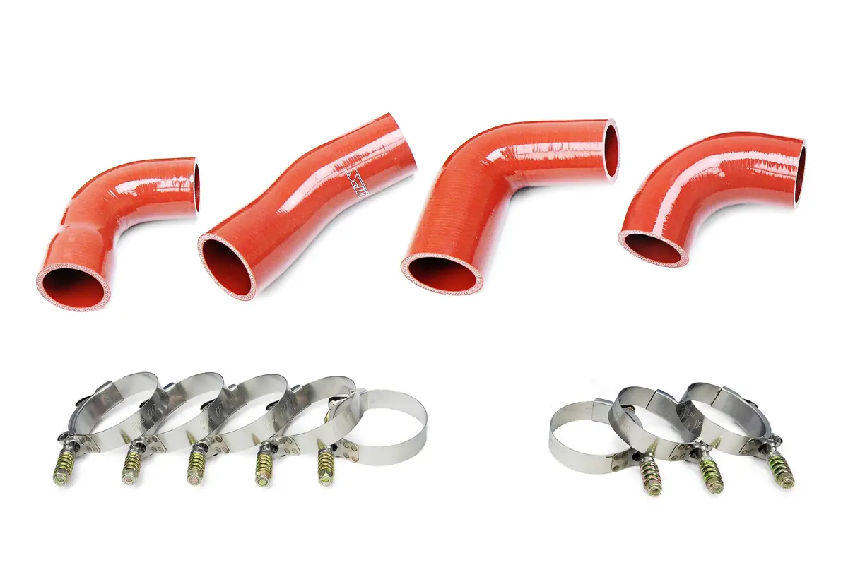 Hps Orange Silicone Transmission Oil Cooler Hose Kit  For 07-16 Mack Mp7 Engine Replace Oe# 85134464, 21794125, 21251570, 21794132, 21794129 1