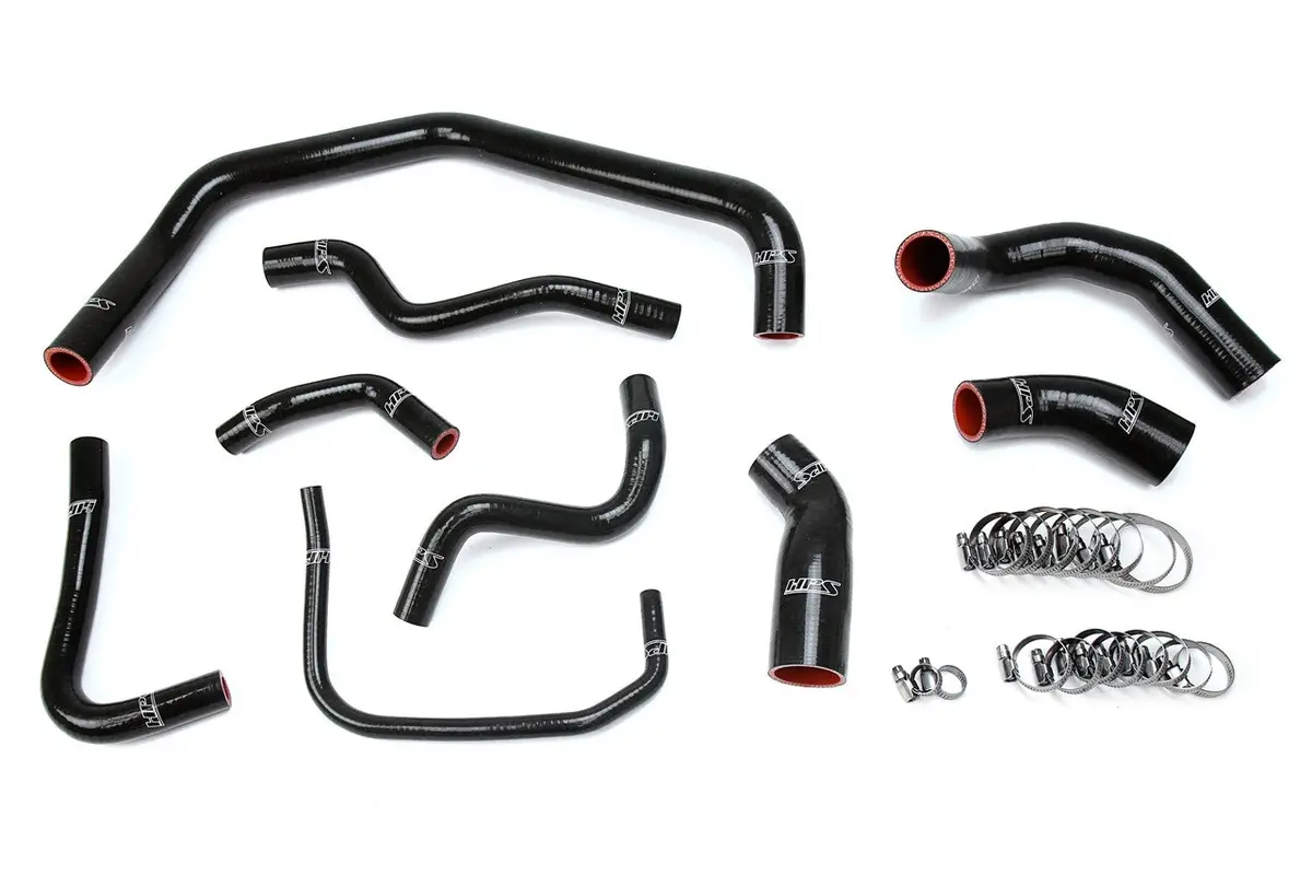 Hps Black 3-Ply Silicone Radiator Coolant Hose Kit For 03-04 Ford Mustang Svt Cobra 4.6L V8 Supercharged 1