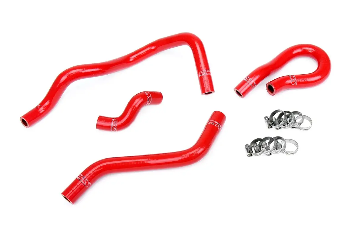 Hps Red 3-Ply Silicone Heater Coolant Hose Kit For 96-00 Honda Civic Cx Dx Lx 1.6L D16 Sohc 1