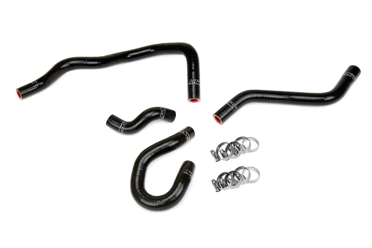 Hps Black 3-Ply Silicone Heater Coolant Hose Kit For 96-00 Honda Civic Ex Hx 1.6L D16 Sohc 1