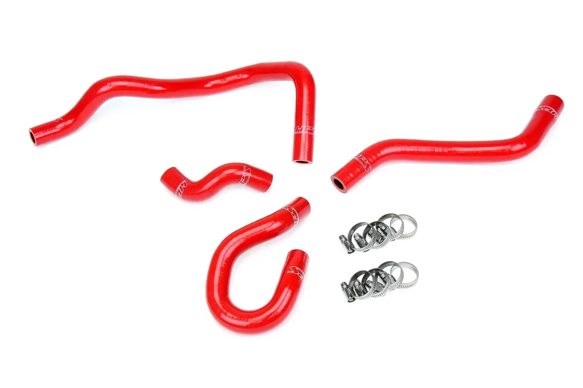 Hps Red 3-Ply Silicone Heater Coolant Hose Kit For 96-00 Honda Civic Ex Hx 1.6L D16 Sohc 1