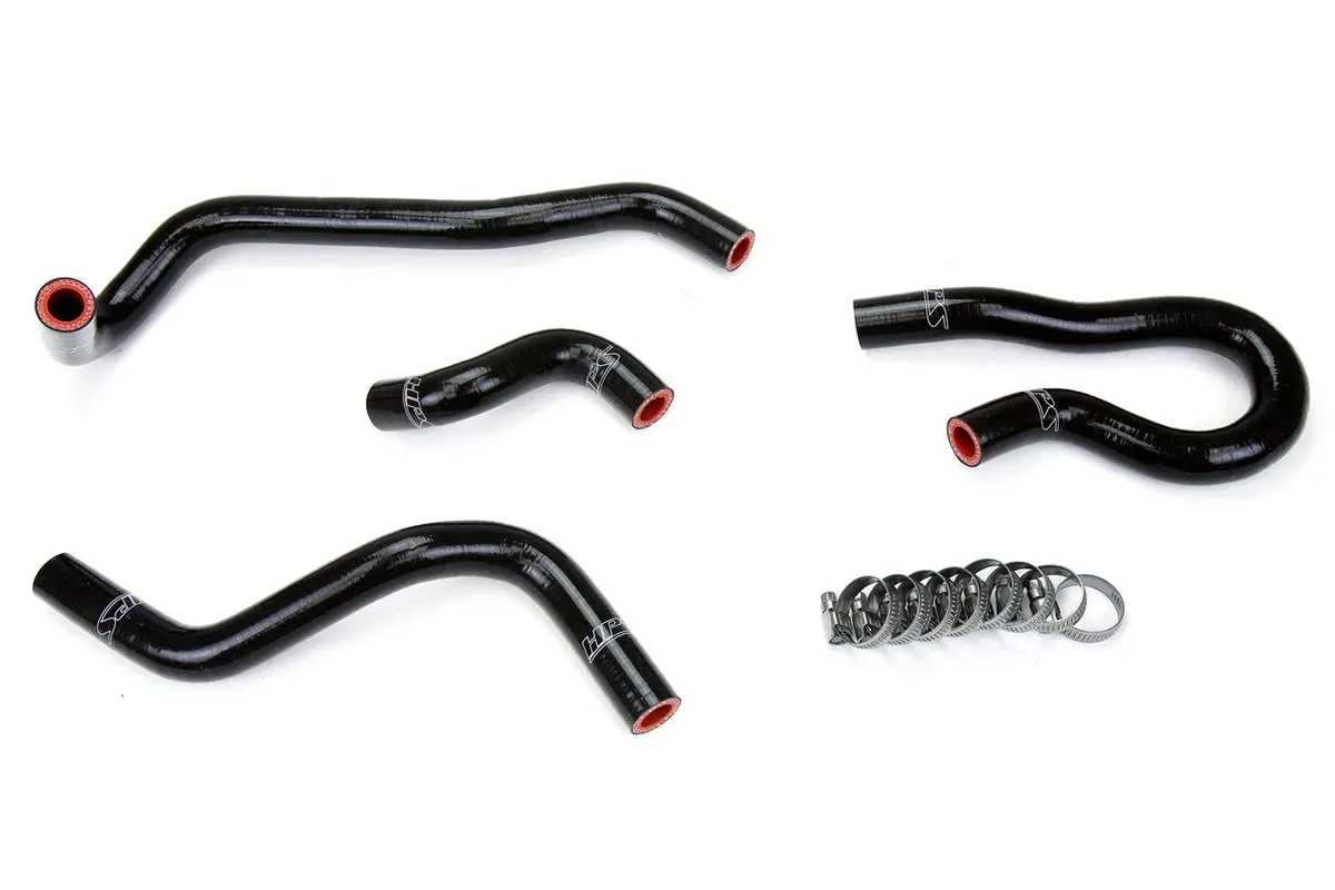 Hps Black 3-Ply Silicone Heater Coolant Hose Kit For 94-99 Integra 1.8L Non V-Tec / 92-95 Civic 1.5L D15 Sohc / 93-97 Del Sol 1