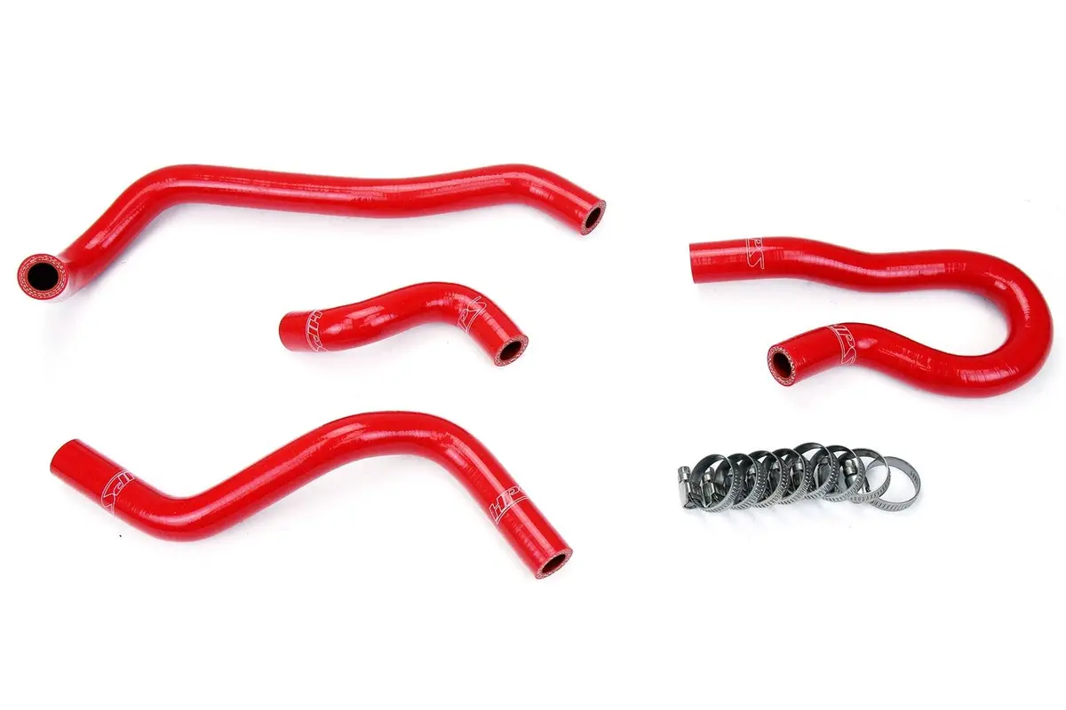 Hps Red 3-Ply Silicone Heater Coolant Hose Kit For 94-99 Integra 1.8L Non V-Tec / 92-95 Civic 1.5L D15 Sohc / 93-97 Del Sol 1