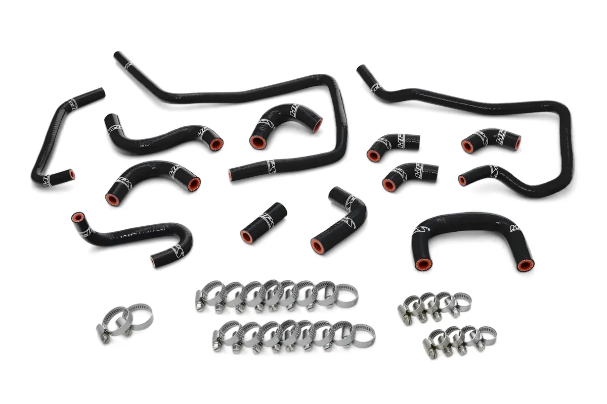 Hps Black 3-Ply Silicone Ancillary Coolant Hose Kit For 04 Subaru Impreza Wrx 2.0L Turbo 1