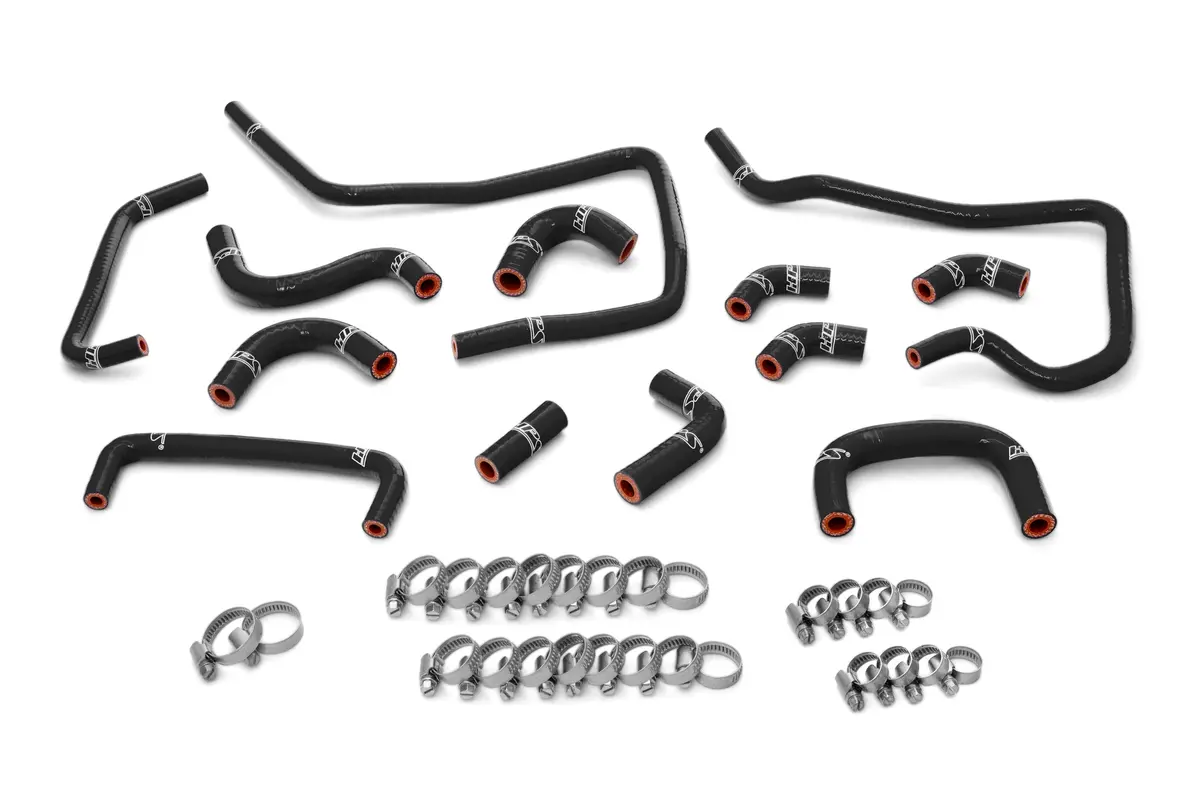Hps Black 3-Ply Silicone Ancillary Coolant Hose Kit For 05 Subaru Impreza Wrx & Wrx Sti 2.0T 2.5T Turbo 1