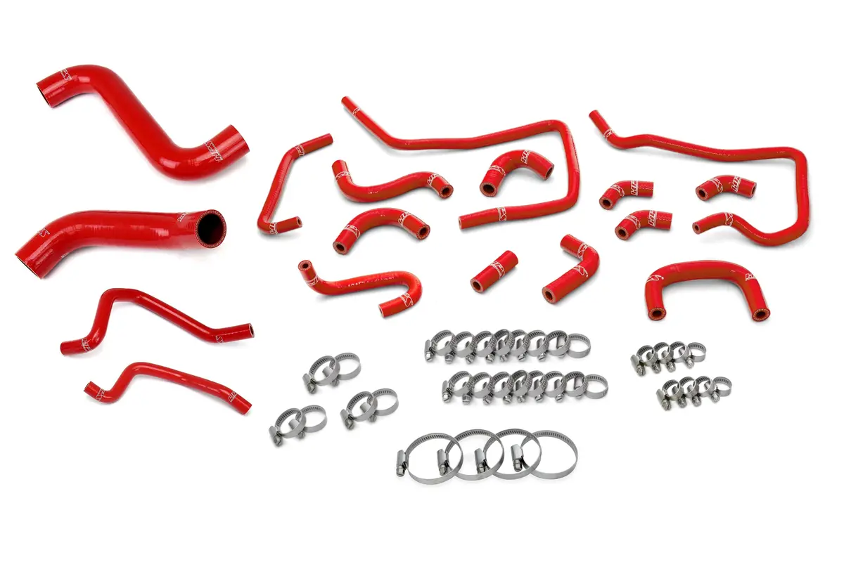 Hps Red 3-Ply Silicone Radiator/Heater/Ancillary Coolant Hose Kit For 04 Subaru Impreza Wrx 2.0L Turbo 1