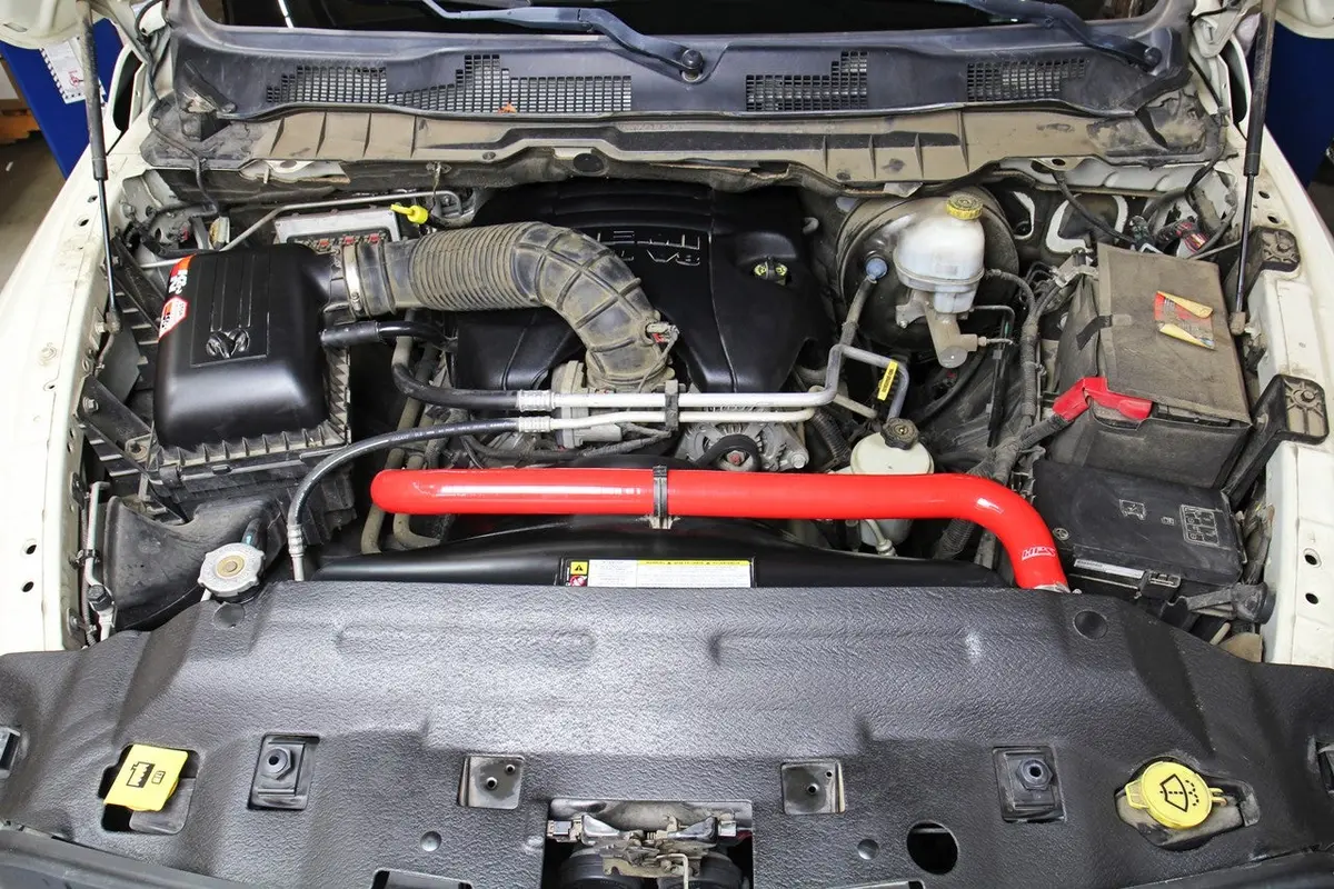 Hps Red 3-Ply Silicone Radiator Coolant Hose Kit For 09-20 Ram 1500 2500 3500 5.7L V8 Without Oil Cooler 2