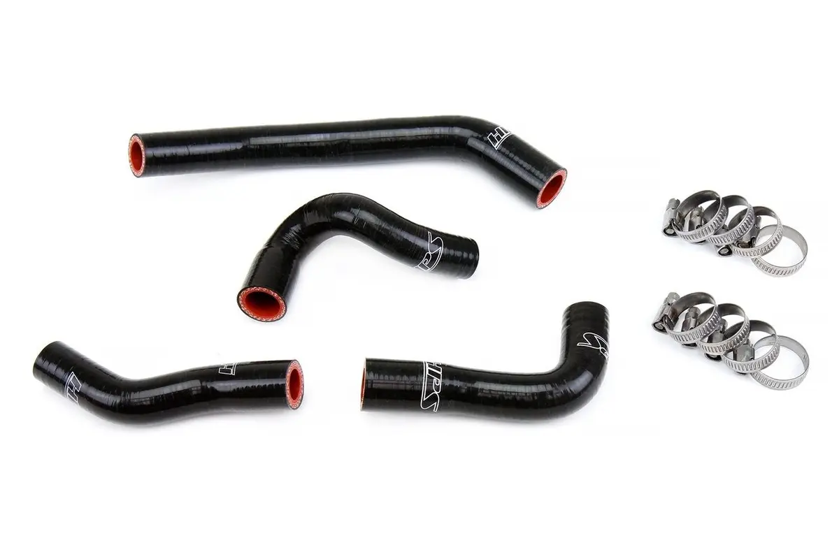 Hps Black 3-Ply Silicone Radiator Coolant Hose Kit For 15-18 Ktm 390 Duke / Rc 1