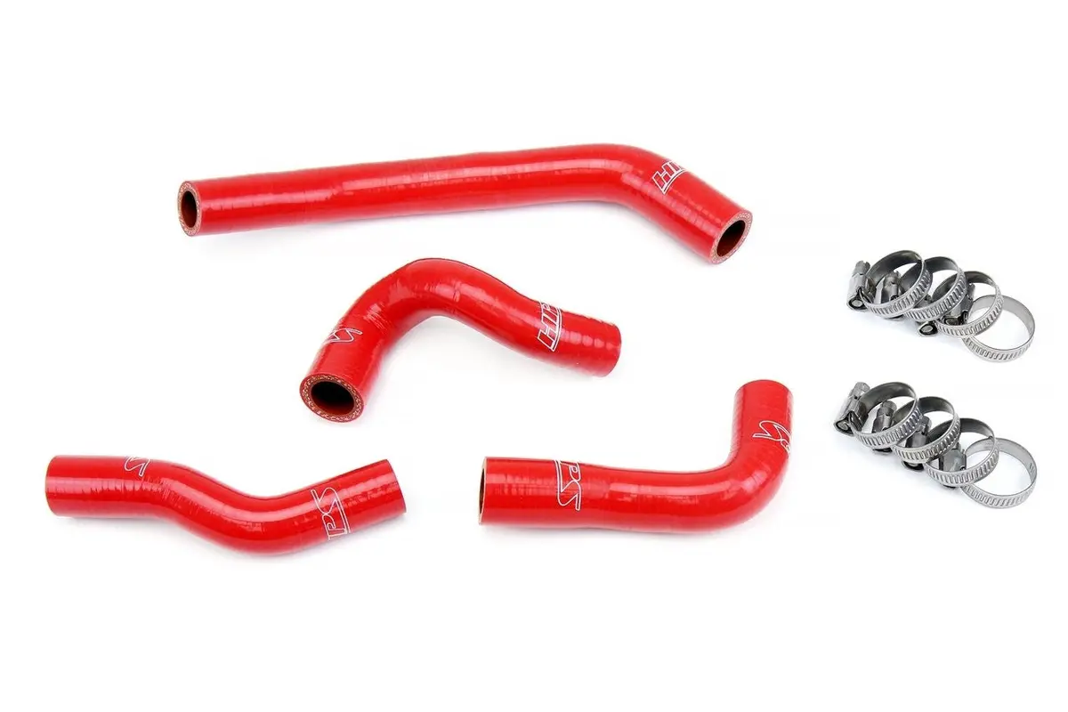 Hps Red 3-Ply Silicone Radiator Coolant Hose Kit For 15-18 Ktm 390 Duke / Rc 1